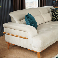 Fábrica de muebles turcos tamaño personalizado sofá Chesterfield hogar Hotel sillón reclinable extensible hecho a mano asiento de cuero