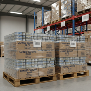 Sardinas Enlatadas Frescas 100% Puro Sabor a Aceite Cuerpo de Alta Calidad 24 Latas/Caja Origen Reino Unido Paquete a Granel Listo para Exportación y Distribución - Product Image 6