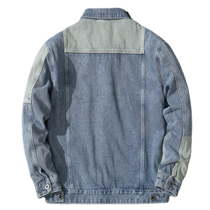 La mejor chaqueta vaquera para hombre, venta al por mayor, ropa de calle informal, abrigo Vaquero de algodón de talla grande, tela de lona para hombre - Product Image 3