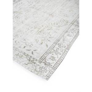 Tapis en laine noué à la main de style vintage ivoire, motif floral Pae-1507, pour usage domestique - Product Image 2