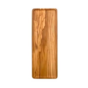 Bandeja de servicio de madera de bambú natural con asas Organizador de cocina rectangular - Product Image 6