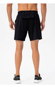 Double-sided Nylon Fabric Breathable Lightweight Quick Drying Men Gym Shorts With Back Zipper Pocket - Product Image 5