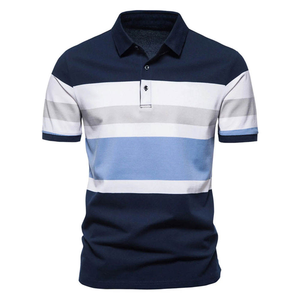 Nuevos polos de colores en contraste para hombres, polos de algodón de diseño superior para hombres, polos transpirables de moda de verano para hombres - Product Image 2