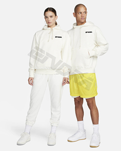 เสื้อฮู้ดโอเวอร์ไซส์สำหรับผู้ชายเสื้อฮู้ดผ้าฝ้ายฟอกสีพิมพ์ลายเปลวไฟกำหนดโลโก้ได้เอง - Product Image 6