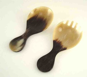 ช้อนเขาควายขัดธรรมชาติทำจากช่างฝีมือสำหรับตกแต่งโต๊ะกาแฟชาขนมเป็นมิตรต่อสิ่งแวดล้อม - Product Image 4