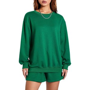 Sudaderas de Mujer al Por Mayor, de Primera Calidad, a Precio Económico, de Algodón Transpirable, Color Verde, Talla Grande - Product Image 6