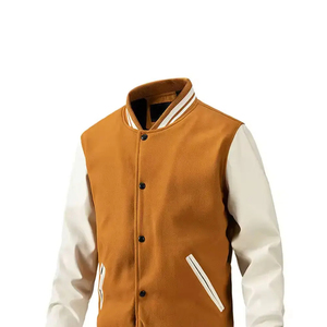 <b>Men</b> Wool Patches Leather Sleeve Premium Quality Wholesale man <b>Jacket</b> Varsity <b>Jacket</b> <b>baseball</b> <b>jacket</b> - Product Image 3