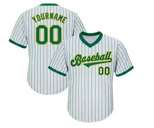 Maillot de baseball 100% polyester personnalisé uniforme d'équipe sportive de couleur unie chemise de taille XL de haute qualité vêtements de hockey américain - Product Image 6