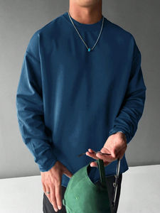 เสื้อออกกำลังกายแขนยาวของผู้ชายแขนยาวแห้งเร็วลูกเรือฟิตเนสระบายอากาศได้แขนยาว - Product Image 2