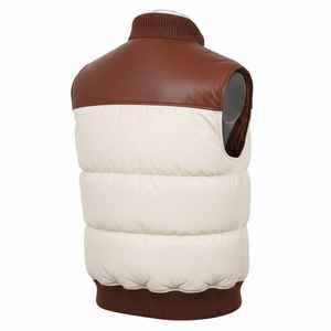 Gilet matelassé décontracté en toile pour homme, respirant, chaud, zippé, sans manches, pour l'hiver - Product Image 2