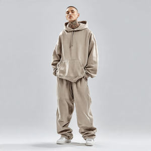 Ensemble de survêtement pour homme, taille plus, streetwear d'hiver, poids lourd, jogging, pantalon de survêtement - Product Image 4