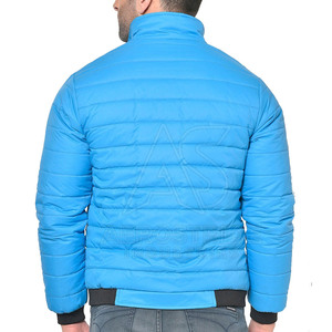 Veste matelassée en toile pour homme, idéale pour le froid, col montant, respirante, doublure douillette écologique, extérieur durable en nylon/polyester - Product Image 2