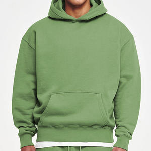 Boxy Streetwear Oversized hoodie Fleece French cropped HeavyWeight Hoodie Designer Custom Logo High Quality Blank Hoodies - Product Image 2