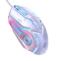 Nuevo Ratón para Juegos con Cable USB 2.4GHz, Silencioso, con Luces RGB Personalizables, 6 Botones, DPI 3200, para PC y Portátil