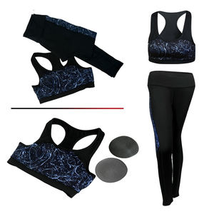 New Stylish Custom Logo Tracksuit Sports Bra & <b>Leggings</b> 2 Piece Set Women Stretchable & Breathable Yoga Fitness Tracksuits - Product Image 2