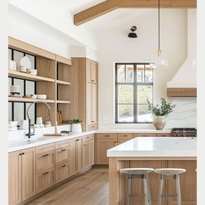 Contour d'armoire <span class=keywords><strong>de</strong></span> <span class=keywords><strong>cuisine</strong></span> en bois massif traité ignifuge <span class=keywords><strong>et</strong></span> résistant à la chaleur - Product Image 5