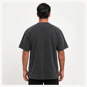 Camiseta Larga de Algodón 100% con Estampado de Calaveras, Estilo Vintage, Lavado Ácido, para Hombre, Ecológica, 240 GSM, con Hombros Caídos - Product Image 2