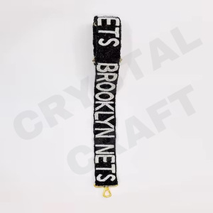 Sangle de sac à main perlée multicolore Sangles de sac à perles de rocaille personnalisées en or blanc Sangle de sac perlée personnalisée pour sacs - Product Image 6