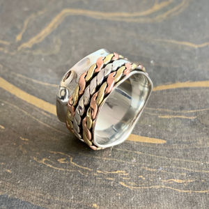 Two Tone Copper <b>Spinner</b> <b>Ring</b> 10.9 Grams - Product Image 1