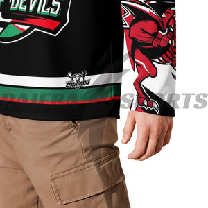 2025 fábrica al por mayor personalizado transpirable uniforme de hockey sobre hielo conjunto de calidad superior diseño personalizado con nombre del equipo incluido - Product Image 3