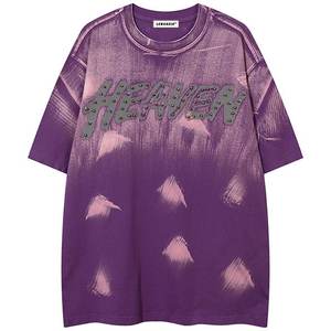 T-shirts pour hommesVente en gros de haute qualité 100% coton 230G impression lavage aux enzymes épaule tombante poids lourd Hiphop surdimensionné personnalisé unisexe - Product Image 5