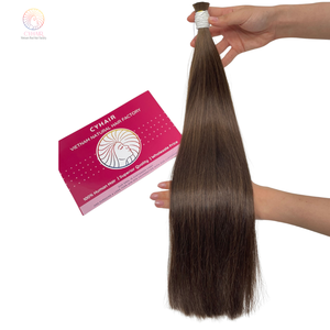 100% One Donor Raw Virgin Cutícula alineada Cabello a granel Super Premium Vietnamita Natural Raw Cabello humano a granel Sin trama - Product Image 1