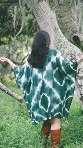 Tie and Dye Oversized Ligero Casual Vibrant Women Summer Tie Dye Lounge Kaftan Dress para mujer - Product Image 4