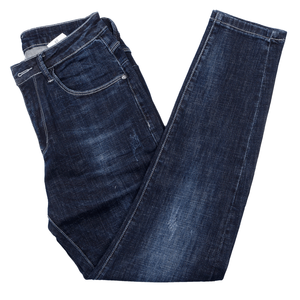 Pantalon long droit coupe ajustée pantalon en jean classique pour hommes - Product Image 1