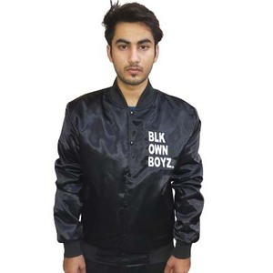 OEM Custom Embroidery Logo Letter Baseball Polyester Quick Dry Breathable Eco-Friendly Bomber Varsity <b>Jacket</b> for <b>Men</b> - Product Image 1