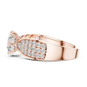 Anillo de Compromiso con Diamante Solitario y Moissanita para Regalo de Boda - Product Image 4