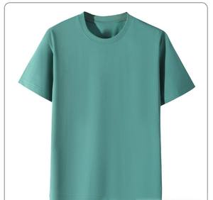 OEM personalizado Camiseta de manga corta para los hombres en verano de color sólido de algodón casual cuello redondo - Product Image 4