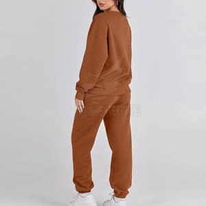 Conjunto Deportivo de Invierno para Mujer, Personalizado, Largo, de Dos Piezas, 100% Algodón Transpirable, OEM - Product Image 5