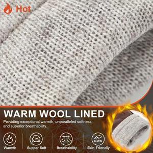 Gants en cuir vintage de haute qualité pour homme, compatibles avec les écrans tactiles, écologiques, pour le vélo, nouvelle mode, tenue quotidienne, chauds pour les mains - Product Image 6