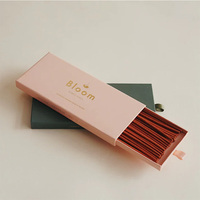 Boîte à encens en papier vide personnalisée, prix d'usine en gros, emballage cadeau, boîte à encens de luxe avec logo en feuille d'or
