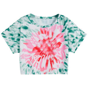 Tops courts pour femmes de qualité supérieure avec design imprimé personnalisé, t-shirts personnalisés, tops courts de sport pour femmes, chemises à manches courtes - Product Image 1