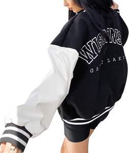 เสื้อแจ็กเก็ตเบสบอลสตรี,เสื้อคลุมลำลองโลโก้แบบกำหนดเอง - Product Image 5