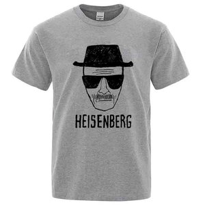 Người Đàn Ông Thời Trang Giản Dị Chất Lượng Hàng Đầu Ngắn Tay Áo 100% Cotton Lỏng Heisenberg In Áo Thun Casual Mens Áo Thun Mát Mùa Hè Người Đàn Ông Tops - Product Image 1
