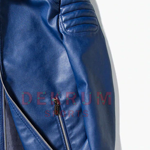 Venta al por mayor Tallas grandes Chaqueta de cuero Uso al aire libre Chaqueta de cuero de cuello alto Hombres Chaqueta de cuero - Product Image 5