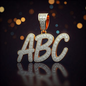 จี้เพชรรูปดาวกันฝุ่นเงินสเตอร์ลิงประดับเพชรตัวอักษรเครื่องประดับสไตล์ฮิปฮอปชุบทองของขวัญที่สมบูรณ์แบบสำหรับเธอ - Product Image 1