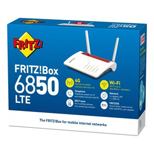 Fritz! Router de Doble Banda BOX 6850 LTE Mesh Blanco y Rojo 20002926 0809010 - Product Image 2