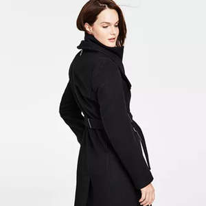 Cappotto Avvolgente con Cintura da Donna Calvin Klein, Grigio, Taglia Piccola - Cappotto Formale Traspirante e Impermeabile con Stampa per Ufficio, Invernale - Product Image 2