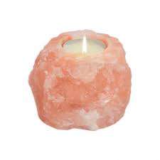 Portavelas de sal natural con sal Rosa natural del Himalaya - Product Image 4