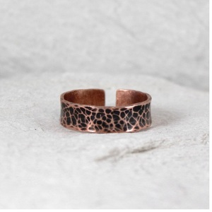 2024 Texas à la mode Simple Ohio bijoux solide torsion lourde pur cuivre magnétique 8 cm cuivre bague de fiançailles Collections pour les femmes - Product Image 4