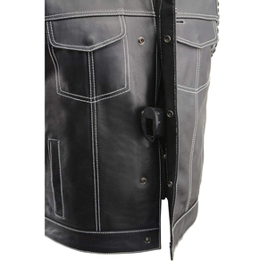 Chaleco de cuero personalizado para hombre 2025, diseño superior impermeable transpirable y a prueba de viento de alta calidad - Product Image 3