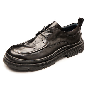 Chaussures Oxford en cuir de vachette pleine fleur avec talon amorti et design antidérapant, chaussures habillées pour hommes, chaussures en cuir - Product Image 1