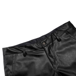 Superior Quality Men's Button Closure Leather Shorts Factory Made Sheepskin Leathers Made Short Pants For Adults <b>Boys</b> Clothing - Product Image 3