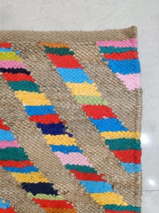 Alfombra Kilim tejida a mano 100% alfombra de yute Natural con patrón geométrico moderno para decoración para sala de estar - Product Image 3