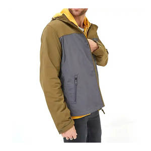 OEM Haute Qualité Personnalisé Hommes Toile Imperméable Coupe-Vent Ensemble Fermeture à Glissière Respirant Écologique Veste de Pluie Chasse Pêche - Product Image 2