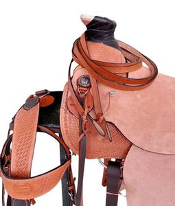 Calidad Premium 100% cuero duradero hecho a mano estilo inglés silla occidental equipo esencial de equitación para ecuestres - Product Image 2