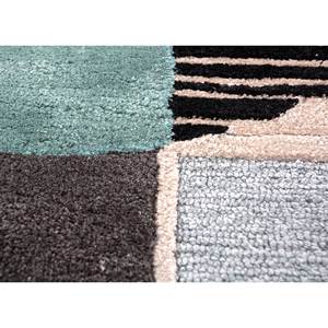 Alfombra Rectangular Azul de Lana y Viscosa Hecha a Mano con Diseño Abstracto 9x12 para Entrada, Dormitorio y Sala de Estar - Tnq-125 - Product Image 3